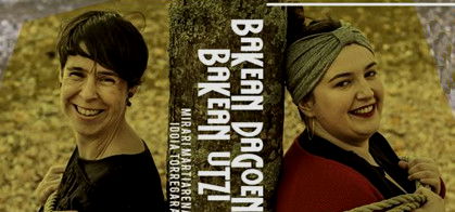 Cartel Bakean dagoena bakean utzi
