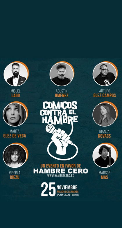 'Cómicos contra el Hambre': un evento en favor de 'Hambre Cero'