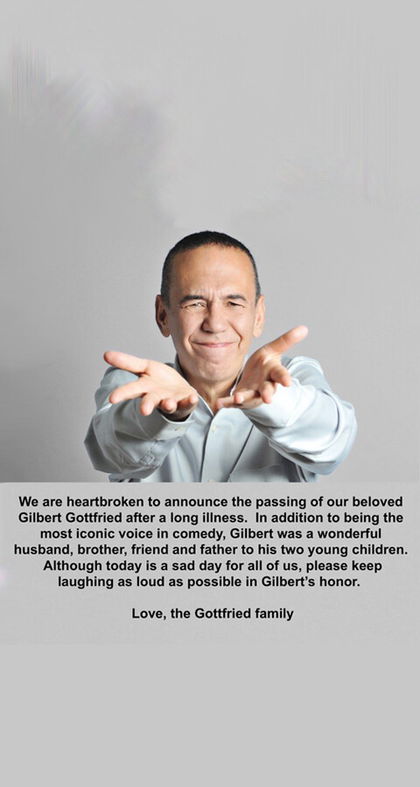 Muere a los 67 años el actor y cómico Gilbert Gottfried
