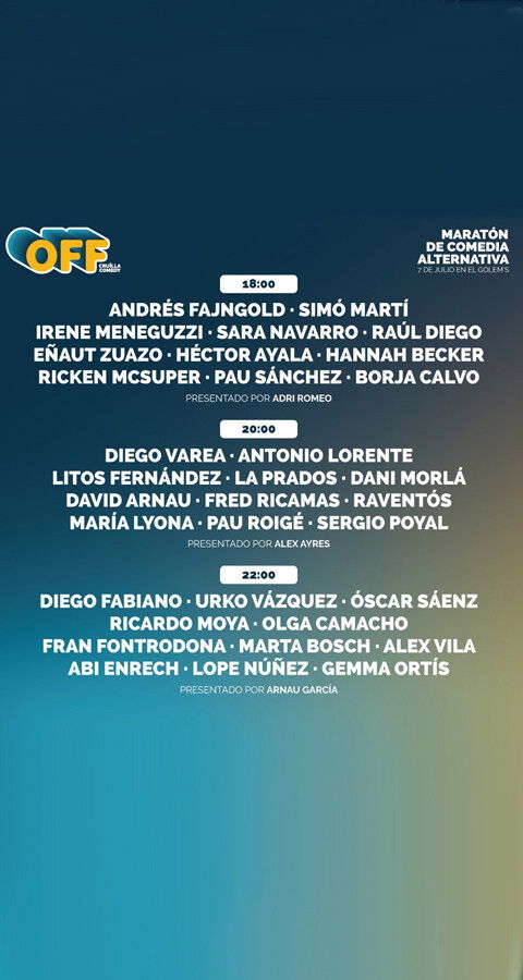Nuevo festival de comedia en Barcelona: OFF Cruïlla