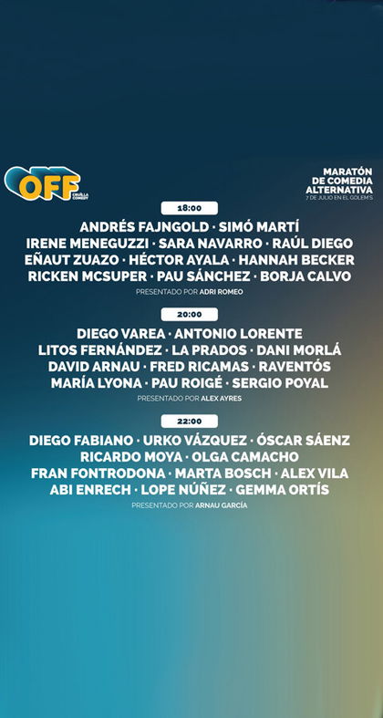 Nuevo festival de comedia en Barcelona: OFF Cruïlla