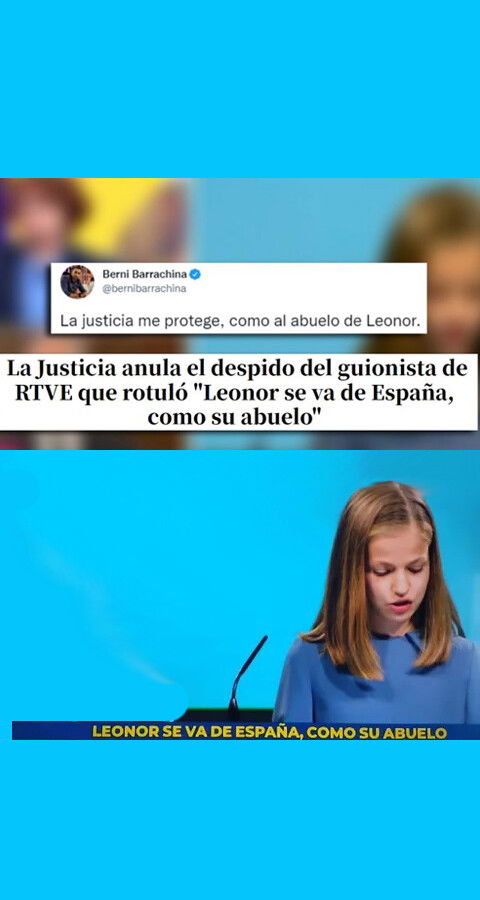 El guionista Berni Barrachina gana el juicio contra TVE por despedirle por el rótulo del abuelo de Leonor