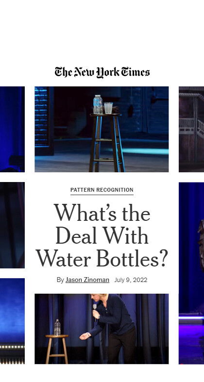 ¿Qué nos enseñan las botellas de agua sobre la comedia? [ENG]