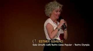 Esther Gimeno en la Gala de apertura de la 18 Temporada del Circuito Café Teatro